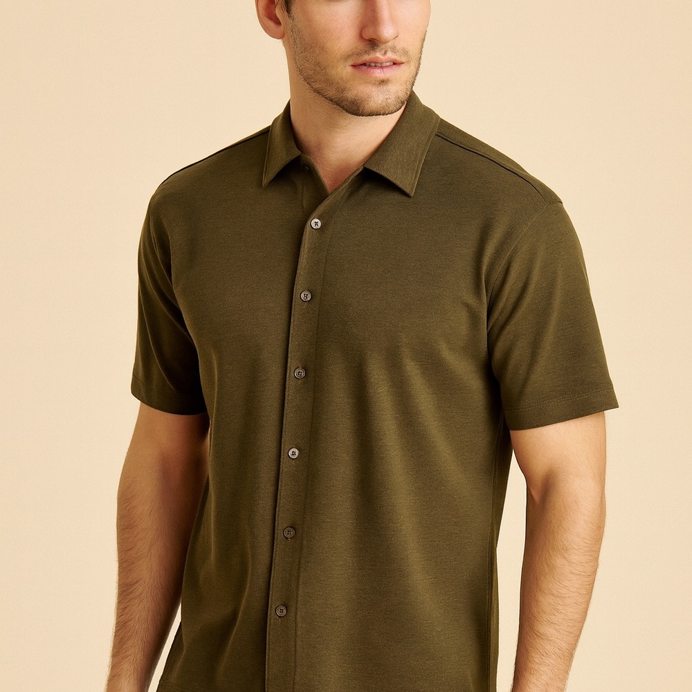 Banana Republic Brown Men's Casual Button Down  Shirt